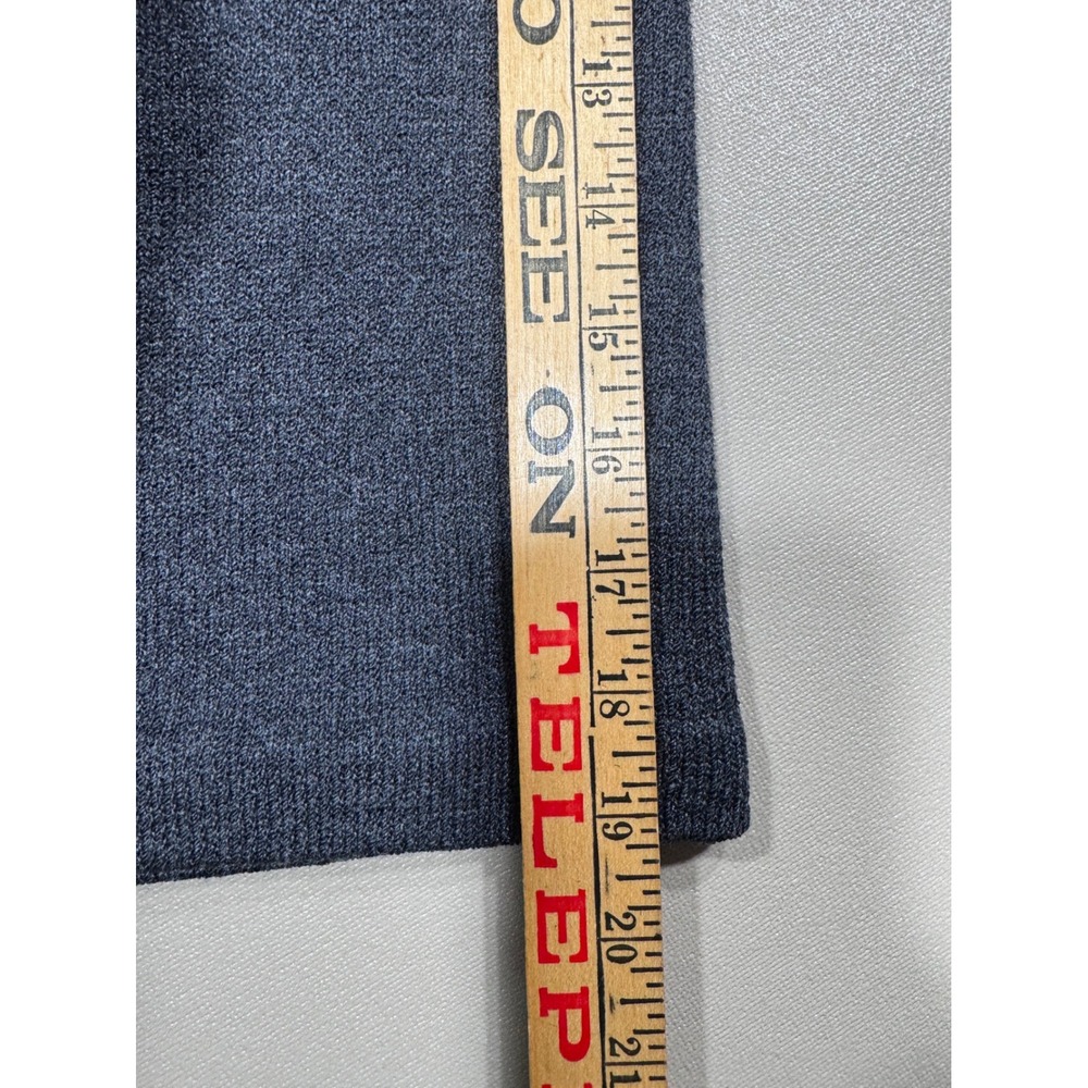 St. John Basics Gray Knit Wide Leg Crop Pants Front Seam Size 4 Made in USA - Picture 3 of 7